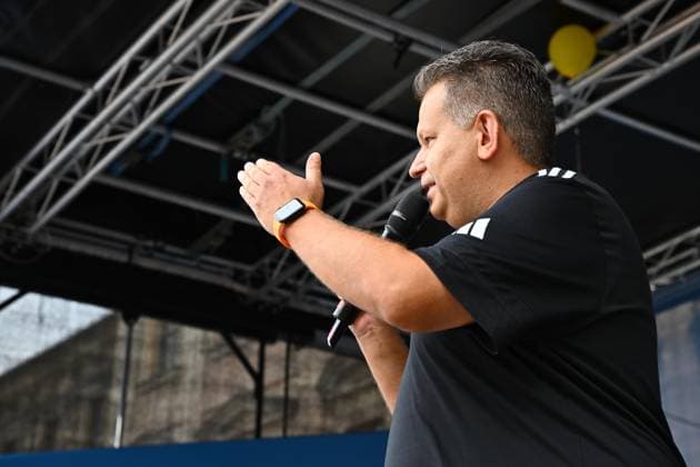 16 08 2025 Handball 1 Bundesliga Season 2025 2026 HC Erlangen HCE Event Season Opening xwoxzix Axel Fischer Hall Speaker HC Erlangen HCE