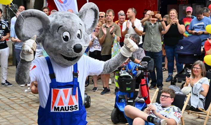 16 08 2025 Handball 1 Bundesliga Season 2025 2026 HC Erlangen HCE Event Season Opening xwoxzix Mascot Mouse