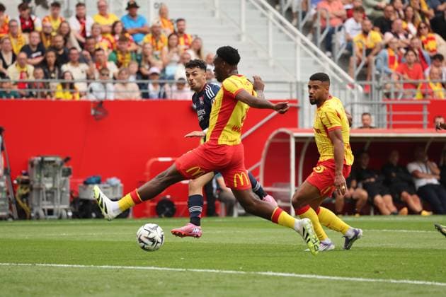 FOOTBALL : RC Lens vs Olympique Lyonnais - Ligue 1 J1 - 16 08 2025 Georges MIKAUTADZE (Olympique Lyonnais) lors du match RC Lens vs Olympique Lyonnais, Ligue 1 J1, stade Bollaert-Delelis, le 16 aoÃ»t 2025 - photo Laurent Sanson PsnewZ  Copyright: xLaurentxSANSONx xPsnewZx