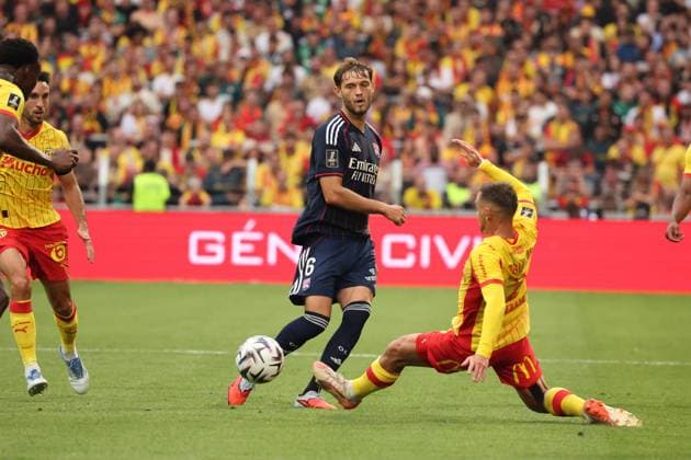 FOOTBALL : RC Lens vs Olympique Lyonnais - Ligue 1 J1 - 16 08 2025 Francis TESSMANN (Olympique Lyonnais) lors du match RC Lens vs Olympique Lyonnais, Ligue 1 J1, stade Bollaert-Delelis, le 16 aoÃ»t 2025 - photo Laurent Sanson PsnewZ  Copyright: xLaurentxSANSONx xPsnewZx