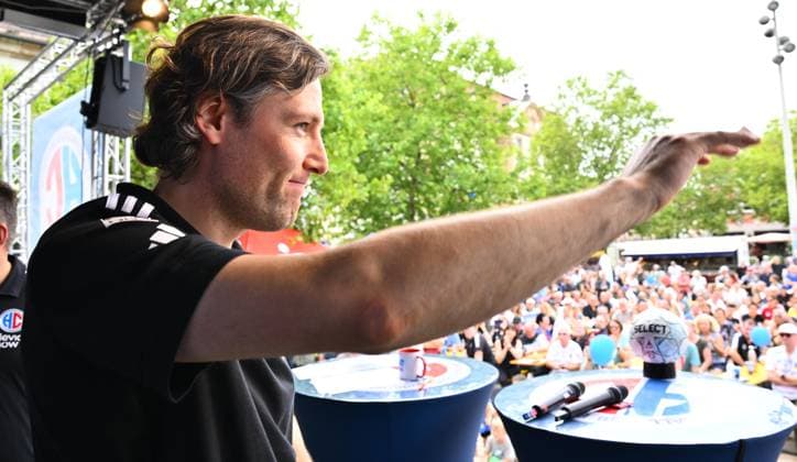 16 08 2025 Handball 1 Bundesliga Season 2025 2026 HC Erlangen HCE Event Season Opening xwoxzix Johannes Sellin Coach HC Erlangen HCE