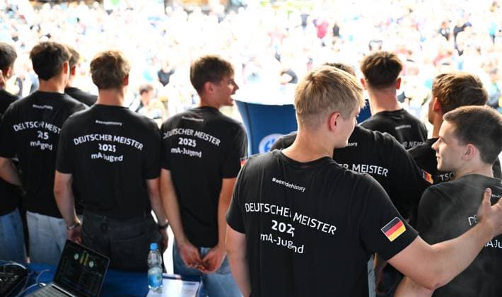 16 08 2025 Handball 1 Bundesliga Season 2025 2026 HC Erlangen HCE Event Season opening xwoxzix A Youth on stage