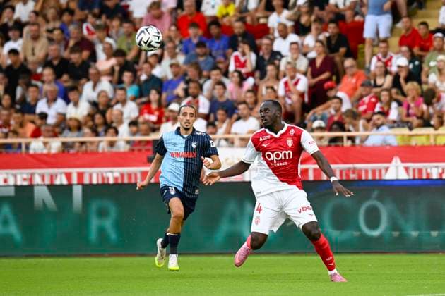 FOOTBALL : AS Monaco VS Le Havre AC - Ligue 1 Mcdonald s - 16 08 2025 Jordan Teze (ASM) - Ligue 1 Mcdonald s match between AS Monaco and Le Havre Athletic Club on 16th August 2025 at the Louis II Stadium in Monaco. MonacoMonaco  Copyright: xWilliamxCannarellax