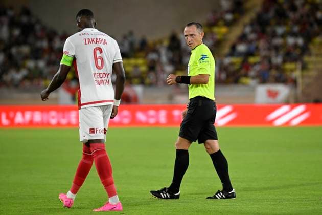 FOOTBALL : AS Monaco VS Le Havre AC - Ligue 1 Mcdonald s - 16 08 2025 Referee Ruddy Buquet during the Ligue 1 Mcdonald s match between AS Monaco and Le Havre HC on 16th August 2025 at the Louis II Stadium in Monaco. MonacoMonaco  Copyright: xWilliamxCannarellax