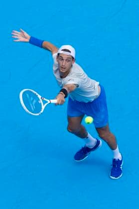 August 16, 2025, Mason, Ohio, USA: Mason, Ohio; Cincinnati Open Tennis Tournament - 2025 08 15 - Terrence Atmane plays a ball against opponent Jannik Sinner. Sinner won 7-6 6-2. - ZUMAPress Mason USA - ZUMAn24_ 20250816_zaf_n24_077 Copyright: xWallyxNellx