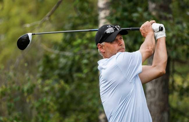 August 16, 2025, Calgary, Ab, CANADA: Canada s Wes Martin hits a tee shot on the fifteenth hole during the PGA, Golf Herren Tour Champions golf event in Calgary, Alta., Saturday, Aug. 16, 2025. Wes Martin  - ZUMAc35_ 20250816_zaf_c35_120 Copyright: xJeffxMcintoshx