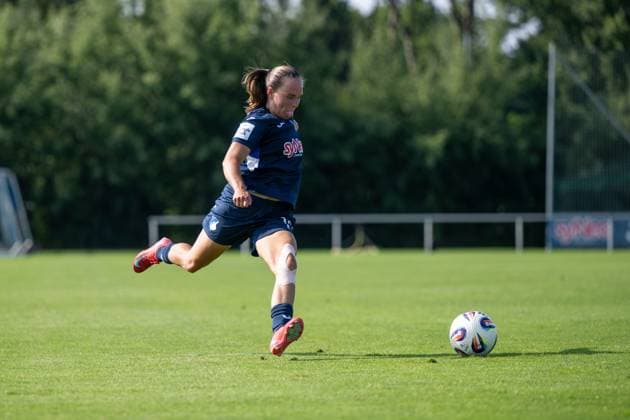 Marie Steiner TSG Hoffenheim, 19 on the ball, GER, TSG 1899 Hoffenheim vs FC Basel, Soccer Womens Bundesliga Test Match, Season 2025 2026, 16 08 2025 GER, TSG 1899 Hoffenheim vs FC Basel, Soccer Womens Bundesliga Test Match, Season 2025 2026, 16 08 2025 St Leon Copyright: xEibner-Pressefoto Memmlerx EP_MMR