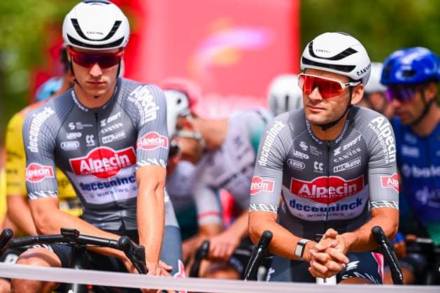 Belgian 2025 National Championship Gravel Westerlo 17 08 2025 WESTERLO, BELGIUM - AUGUST 17 : Vandeputte Niels (BEL) of Alpecin-Deceuninck, Vermeersch Gianni (BEL) of Alpecin-Deceuninck at the start line during the Elite cycling Gravel race of the Belgian National Championships 2025 an UCI National Championships Gravel race with start and finish in Westerlo on August 17, 2025 in Westerlo, Belgium, 17 08 2025 Westerlo Belgium  Copyright: xGvgx