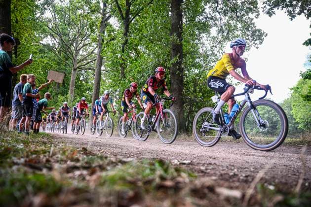 Belgian 2025 National Championship Gravel Westerlo 17 08 2025 WESTERLO, BELGIUM - AUGUST 17 : Illustration picture Riders during the Elite cycling Gravel race of the Belgian National Championships 2025 an UCI National Championships Gravel race with start and finish in Westerlo on August 17, 2025 in Westerlo, Belgium, 17 08 2025 Westerlo Belgium  Copyright: xGvgx