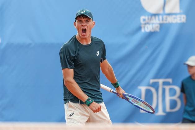 Winner, Nikolai Barsukov GER , ATP Challenger Swabia Open, Men, Tennis, Qualifying round, 17 08 2025 Augsburg Bavaria Germany Copyright: xkolbert-press ChristianxKolbertx