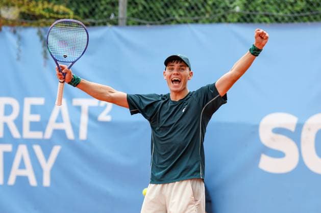Winner, Nikolai Barsukov GER , ATP Challenger Swabia Open, Men, Tennis, Qualifying round, 17 08 2025 Augsburg Bavaria Germany Copyright: xkolbert-press ChristianxKolbertx