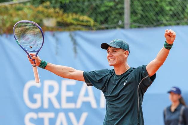 Winner, Nikolai Barsukov GER , ATP Challenger Swabia Open, Men, Tennis, Qualifying round, 17 08 2025 Augsburg Bavaria Germany Copyright: xkolbert-press ChristianxKolbertx