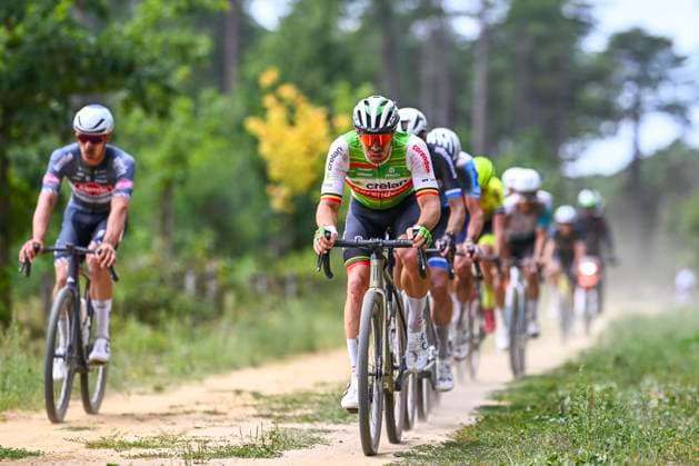 Belgian 2025 National Championship Gravel Westerlo 17 08 2025 WESTERLO, BELGIUM - AUGUST 17 : Sweeck Laurens (BEL) of Crelan - Corendon in action during the Elite cycling Gravel race of the Belgian National Championships 2025 an UCI National Championships Gravel race with start and finish in Westerlo on August 17, 2025 in Westerlo, Belgium, 17 08 2025 Westerlo Belgium  Copyright: xGvgx
