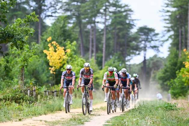 Belgian 2025 National Championship Gravel Westerlo 17 08 2025 WESTERLO, BELGIUM - AUGUST 17 : Kielich Timo (POL) of Alpecin-Deceuninck, Sweeck Laurens (BEL) of Crelan - Corendon in action during the Elite cycling Gravel race of the Belgian National Championships 2025 an UCI National Championships Gravel race with start and finish in Westerlo on August 17, 2025 in Westerlo, Belgium, 17 08 2025 Westerlo Belgium  Copyright: xGvgx