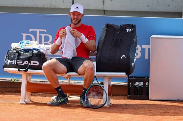 Maik Steiner GER , ATP Challenger Swabia Open, Men, Tennis, Qualifying round, 17 08 2025 Augsburg Bavaria Germany Copyright: xkolbert-press ChristianxKolbertx