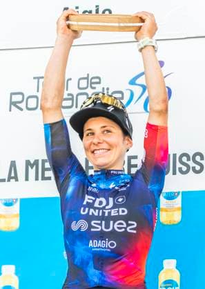 August 17, 2025, Aigle, Vaud, Switzerland: Aigle Switzerland, 08 17 2025: ELISE CHABBEY of Team FDJ - SUEZ wins the trophy for best Swiss woman in the 4th edition of the Tour de Romandie during the 2025 Tour de Romandie Women. Aigle Switzerland - ZUMAd206 20250817_zip_d206_009 Copyright: xEricxDubostx