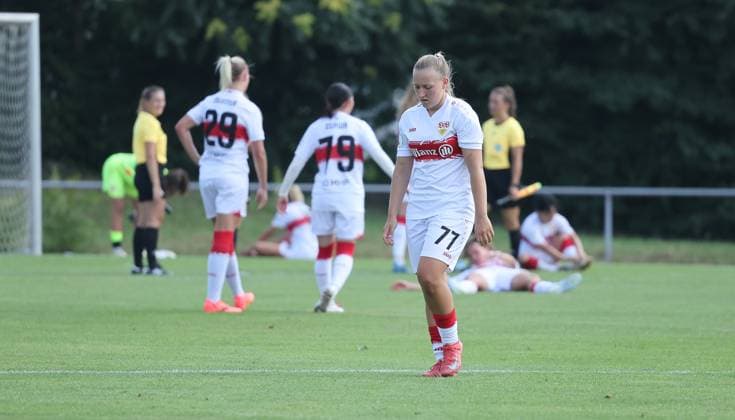 Stuttgart , DFB Cup Women VfB Stuttgart vs 1 FSV Mainz 05 , Disappointment VfB , Leonie Schetter