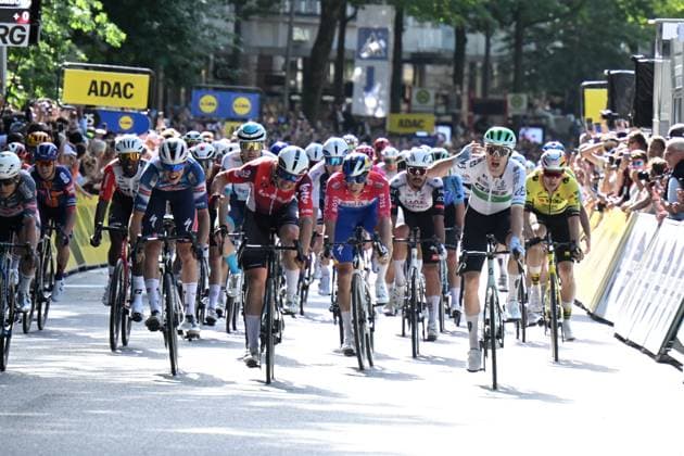 17-08-2025 Classica Di Amburgo; 2025, Q36.5; 2025, Lotto; 2025, Soudal - Quick Step; Townsend, Rory; De Lie, Arnaud; Magnier, Paul; Amburgo; 