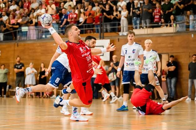 Bietigheim HBL 25 26 DHB Pokal SG BBM Bietigheim VfL Potsdam Fabian Wiederstein Bietigheim Bietigheim Bissingen Halle am Viadukt Baden Württemberg Germany