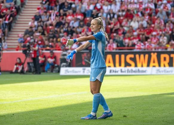 Soccer, Women, Test match, Season 2025 2026, 1 FC Union Berlin Real Madrid, Goalkeeper Merle Frohms Real Madrid , 17 08 2025, Copyright: xMatthiasxKochx