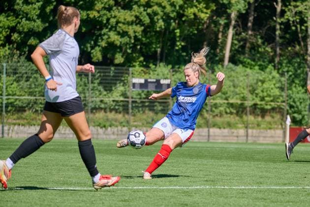 17 08 2025, Football, Women, Women, DFB Cup Play Offs, Season 2025 2026, Holstein Women, Holstein Kiel SV Meppen Captain Sarah Begunk Kiel Kiel, Citti Fussball Park Proj Holstein Stadion Schleswig Holstein Germany