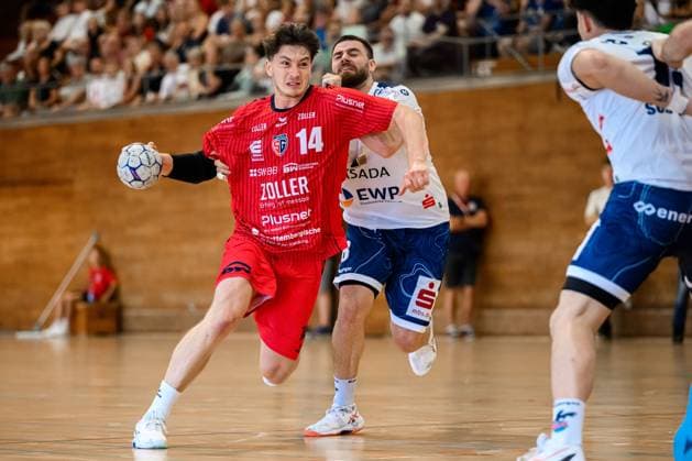 Bietigheim HBL 25 26 DHB Pokal SG BBM Bietigheim VfL Potsdam Fynn Nicolaus Bietigheim , Davide Bulzamini Potsdam Bietigheim Bissingen Halle am Viadukt Baden Württemberg Germany