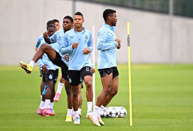 Rangers FC v Club Brugge - UEFA Champions League Media Activities 18 08 2025 WESTKAPELLE, BELGIUM - AUGUST 18 : Furo Kaye forward of Club Brugge pictured during a training session ahead of the UEFA Champions League 2025 26 play-off round first leg between Rangers FC and Club Brugge on August 18, 2025 in Westkapelle, Belgium, 18 08 2025 Westkapelle Belgium  Copyright: xTomasxSiskx