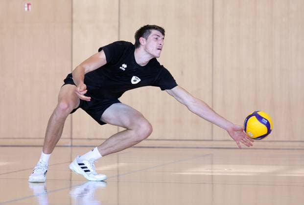 BAU 18 08 2025 Ludwigsburg Volleyball Barock Volleys MTV Ludwigsburg Training, newcomer Jan Huber,