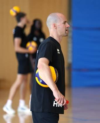 BAU 18 08 2025 Ludwigsburg Volleyball Barock Volleys MTV Ludwigsburg Training, Coach Hasse Mattila