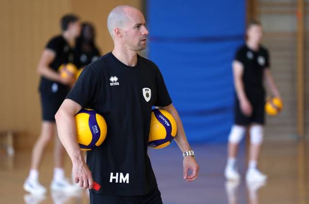 BAU 18 08 2025 Ludwigsburg Volleyball Barock Volleys MTV Ludwigsburg Training, Coach Hasse Mattila