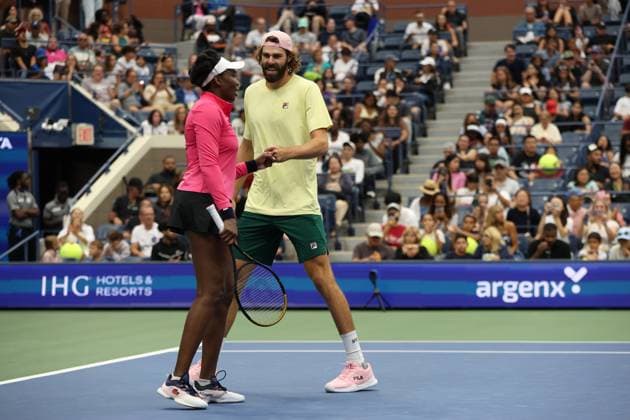 August 18, 2025, New York, New York, United States: VENUS WILLIAMS and REILLY OPELKA both of USA during practise session before US Open at the USTA Billie Jean King National Tennis Center. New York. New York United States - ZUMAc278 20250818_zsp_c278_006 Copyright: xMarcinxCholewinskix