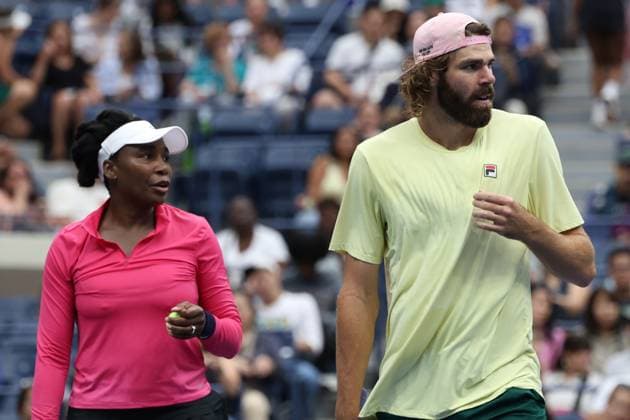 August 18, 2025, New York, New York, United States: VENUS WILLIAMS and REILLY OPELKA both of USA during practise session before US Open at the USTA Billie Jean King National Tennis Center. New York. New York United States - ZUMAc278 20250818_zsp_c278_015 Copyright: xMarcinxCholewinskix