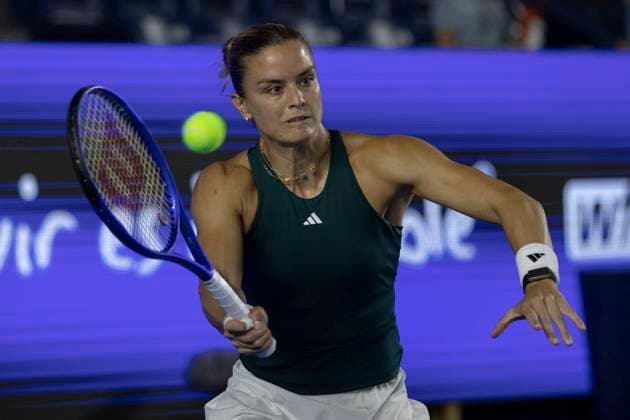 August 18, 2025, Monterrey, Nuevo Leon, Mexico: Greek tennis player Maria SoÂ¡kkari in action against croatian Donna VekiÄ¡ during the Monterrey Open WTA, Tennis Damen 500, the final result was 2:6 3:6 in favor of the Donna VekiÃ Monterrey Mexico - ZUMAo125 20250818_zip_o125_024 Copyright: xAntonioxOjedax