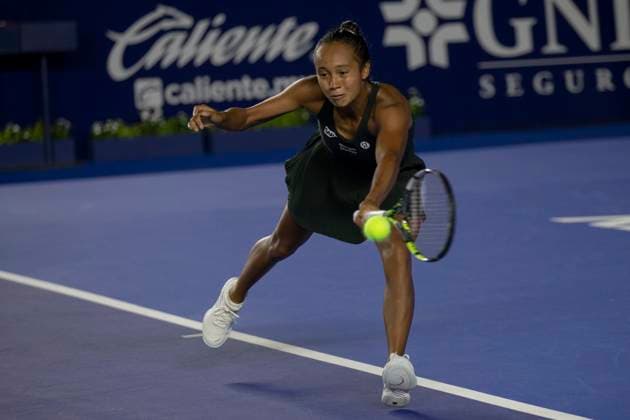August 18, 2025, Monterrey, Nuevo Leon, Mexico: Canadian tennis player Leylah Fernandez in action against Romanian tennis player Jaqueline Cristian during the 2025 Monterrey Open. The Canadian won with a score of 3:6 5:7. Monterrey Mexico - ZUMAo125 20250818_zip_o125_030 Copyright: xAntonioxOjedax