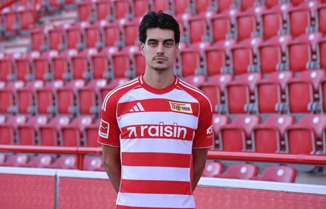 Diogo Leite 1 FC Union Berlin FCU Football 1 BL Bundesliga Porträttermin Season 2025 2026 Headshot, portrait, introduction, presentation, press event, GER 19 08 25
