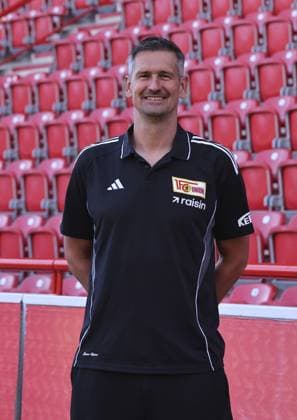 Goalkeeping coach Michael Gspurning 1 FC Union Berlin FCU Football 1 BL Bundesliga Porträttermin Season 2025 2026 Headshot, portrait, presentation, presentation, press event, GER 19 08 25