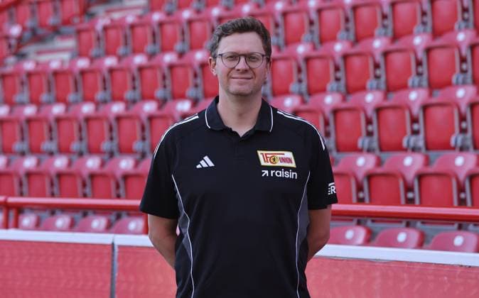 Adrian Wittmann Analyst 1 FC Union Berlin FCU Football 1 BL Bundesliga Porträttermin Season 2025 2026 Headshot, portrait, introduction, presentation, press event, GER 19 08 25
