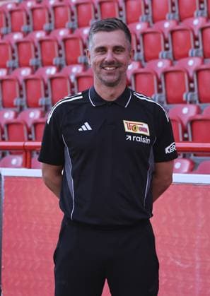 Co Coach Sebastian Bönig 1 FC Union Berlin FCU Football 1 BL Bundesliga Porträttermin Season 2025 2026 Headshot, portrait, introduction, presentation, press event, GER 19 08 25