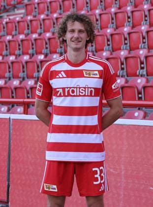 Alex Kral 1 FC Union Berlin FCU Football 1 BL Bundesliga portrait appointment season 2025 2026 headshot, portrait, introduction, presentation, press event, GER 19 08 25
