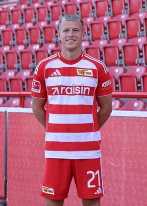 Tim Skarke 1 FC Union Berlin FCU Football 1 BL Bundesliga portrait appointment season 2025 2026 headshot, portrait, introduction, presentation, press event, GER 19 08 25