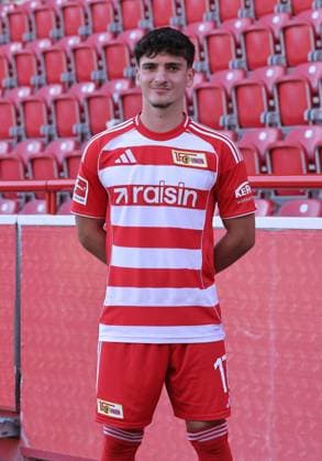 David Preu 1 FC Union Berlin FCU Football 1 BL Bundesliga portrait appointment season 2025 2026 headshot, portrait, introduction, presentation, press event, GER 19 08 25