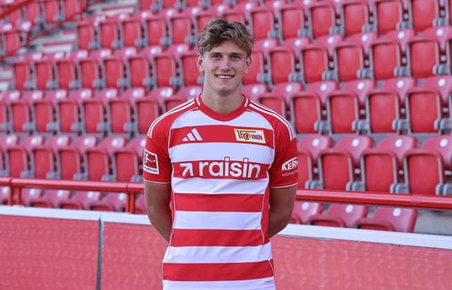 Aljoscha Kemlein 1 FC Union Berlin FCU Football 1 BL Bundesliga Porträttermin Season 2025 2026 Headshot, portrait, introduction, presentation, press event, GER 19 08 25