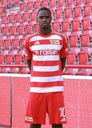 Ilyas Ansah 1 FC Union Berlin FCU Football 1 BL Bundesliga Porträttermin Season 2025 2026 Headshot, portrait, introduction, presentation, press event, GER 19 08 25