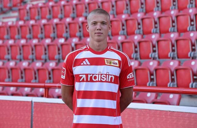 Dmytro Bogdanov 1 FC Union Berlin FCU Football 1 BL Bundesliga Porträttermin Season 2025 2026 Headshot, portrait, introduction, presentation, press event, GER 19 08 25