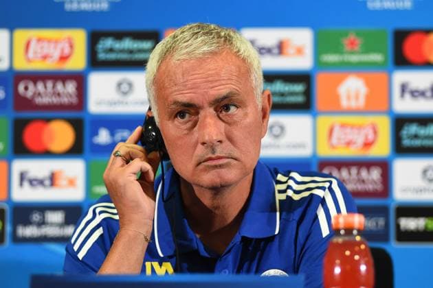 Fenerbahce head coach Jose Mourinho speaks during a press conference, PK, Pressekonferenz at Chobani Stadium in Istanbul, ahead of the UEFA Champions League playoff first leg match against Benfica. Istanbul, Turkey August 19, 2025. ( Photo by Seskimphoto ) Istanbul Turkey Istanbul Turkey Copyright: xSeskimphotox Jose-Mourinho_1908 (18)