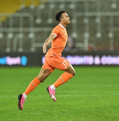 Ivory Coast v Uruguay: International Friendly, Länderspiel, Nationalmannschaft match LENS, FRANCE - MARCH 26: Guela Doue of Ivory Coast celebrates after scoring during the international friendly football match between Ivory Coast and Uruguay at Stade Bollaert-Delelis in Lens, France on March 26, 2024. France World. Editorial use only. Please get in touch for any other usage.  Copyright: x2025xAnadoluxMustafaxYalcÄ±nx
