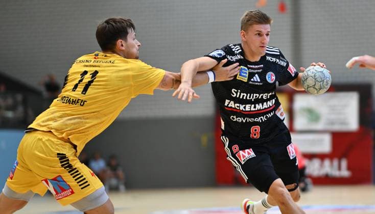 19 08 2025 Handball season 2025 2026 Test match friendly HC Erlangen HCE Bregenz Handball xwoxzix Tommaso Romei 11, Bregenz Handball Sander Andreassen Overjordet 8, HC Erlangen HCE