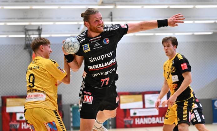19 08 2025 Handball season 2025 2026 Test match friendly HC Erlangen HCE Bregenz Handball xwoxzix Florian Steuer Wieser 9, Bregenz Handball Maciej Gebala 77, HC Erlangen HCE