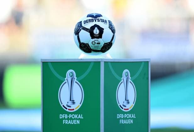 Soccer Women DFB Cup Season 2025 2026 Borussia Dortmund Borussia Mönchengladbach on 19 08 2025 at Stadion Rote Erde in Dortmund DerbyStar Match Ball North Rhine-Westphalia Germany