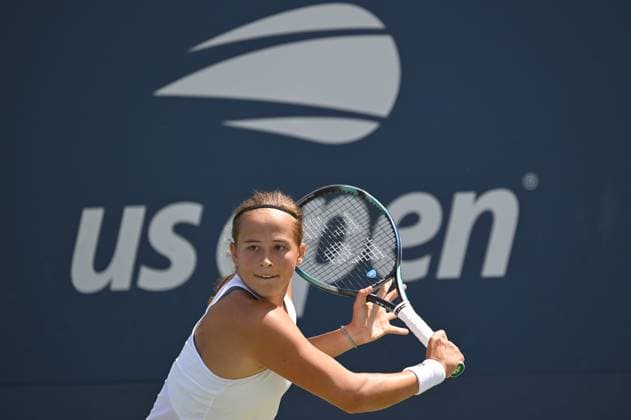 Belgian Hanne Vandewinkel pictured in action during a tennis game against Canadian Stakusic in the first round of the qualifications for the women s singles tournament of the 2025 US Open Grand Slam tennis tournament in New York City, USA, Tuesday 19 August 2025. TONYxBEHAR  x131571554x
